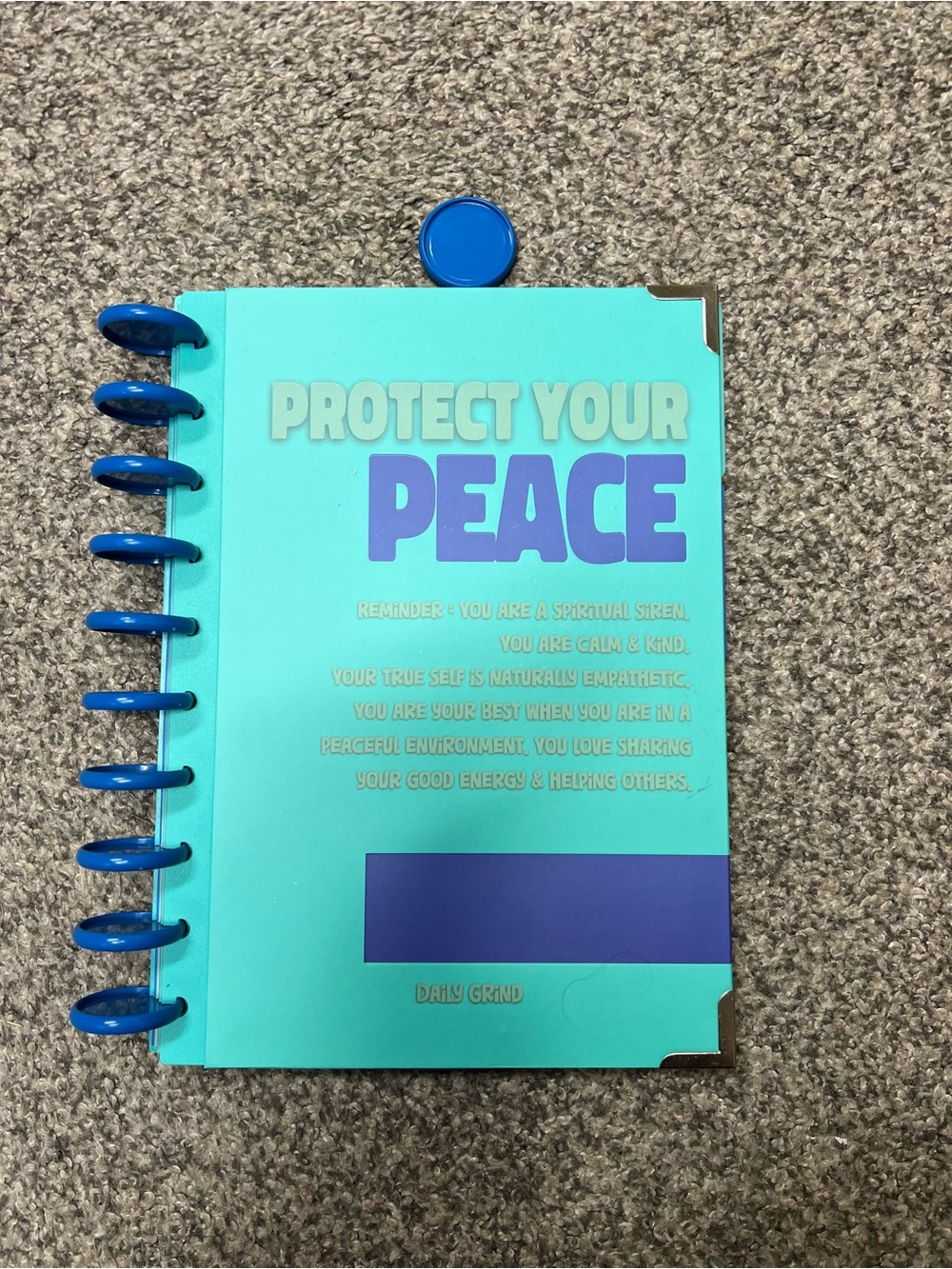 Protect Your Peace Turquoise & Blue Planner